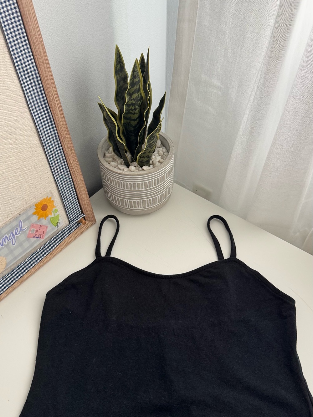 H&M Black Spaghetti Strap Bodysuit